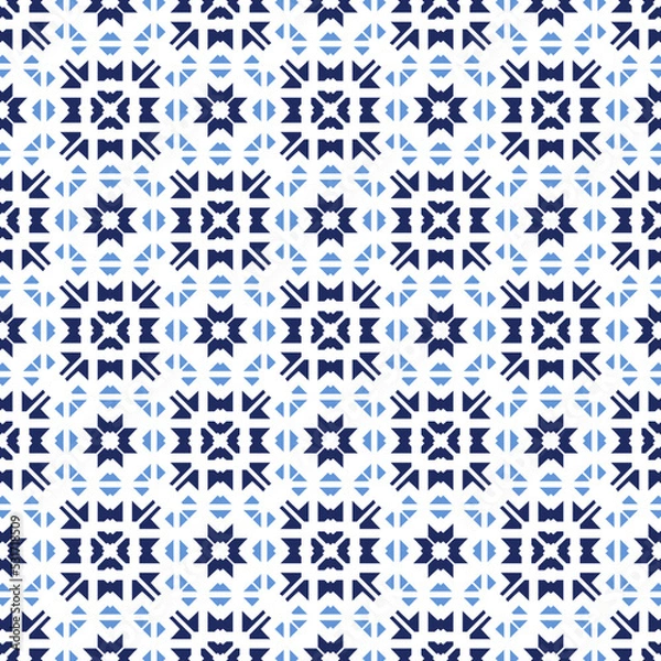 Fototapeta Geometric pattern. Seamless vector background. Ethnic graphic design.
