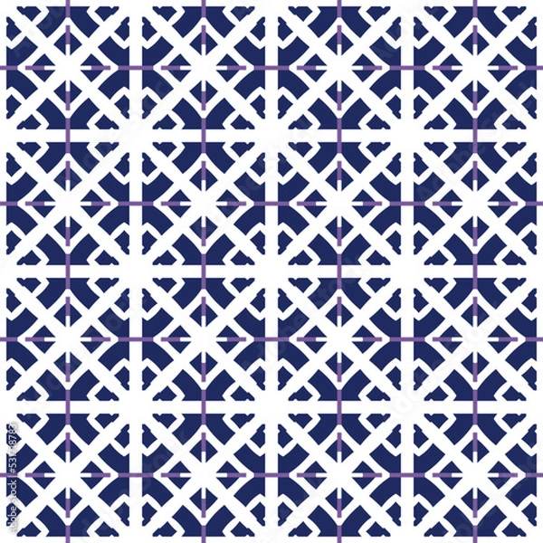 Fototapeta Geometric pattern. Seamless vector background. Ethnic graphic design.