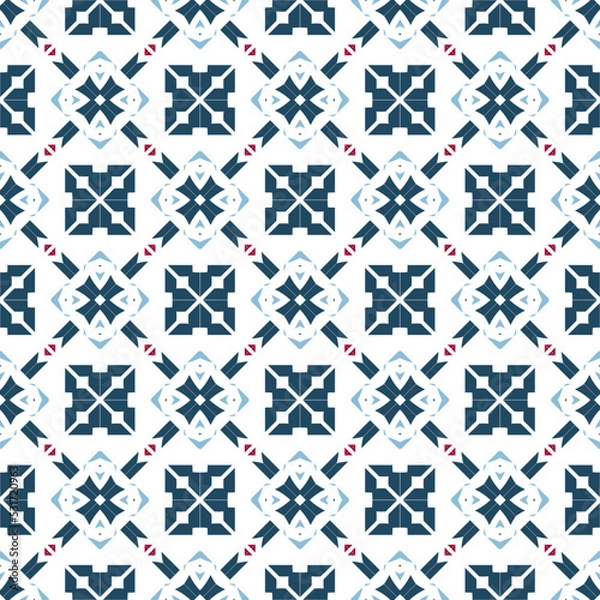 Fototapeta Geometric pattern. Seamless vector background. Ethnic graphic design.