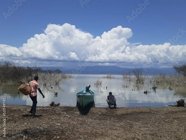 Obraz Lake Baringo. Tanzania