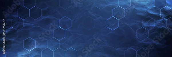 Fototapeta Futuristic Hexagon background. Blue Hexagonal pattern. Modern vector illustration