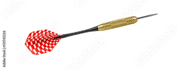 Obraz single red white dart