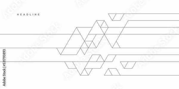Obraz Abstract geometric technological background. Vector creative design.