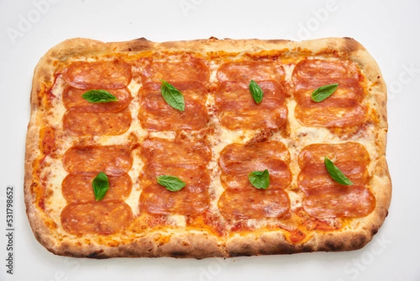 Obraz pizza on a white background