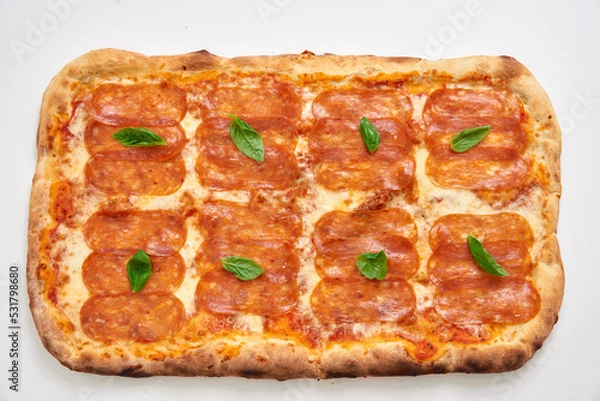 Obraz pizza on a white background