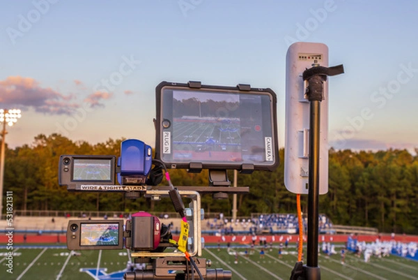 Fototapeta Cameras for recording and instant replay of game.