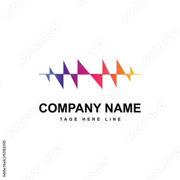 Fototapeta equalizer logo and symbol design