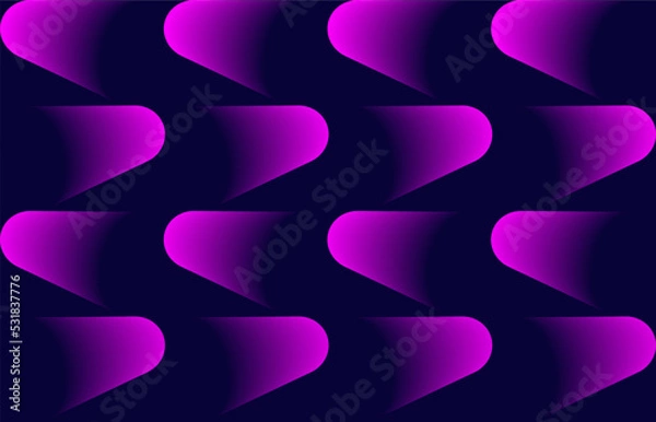 Obraz Seamless purple wave geometric pattern with dark background. Vector Illustration