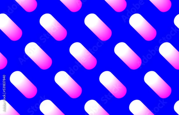 Obraz Seamless vector pattern background with gradient pink and white ovals