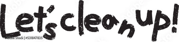 Obraz Let's clean up! logo
