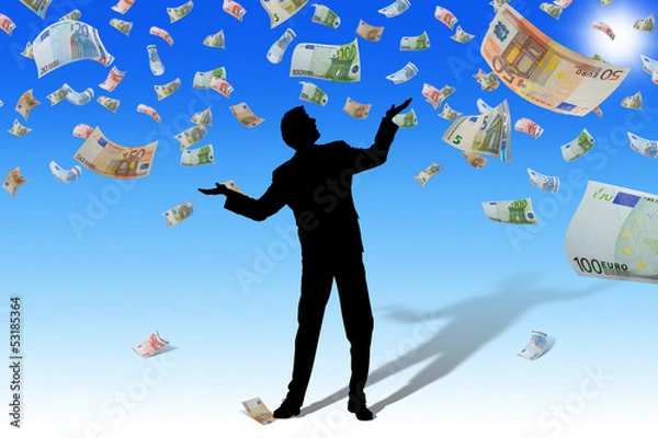 Obraz Geldregen - Himmelblau