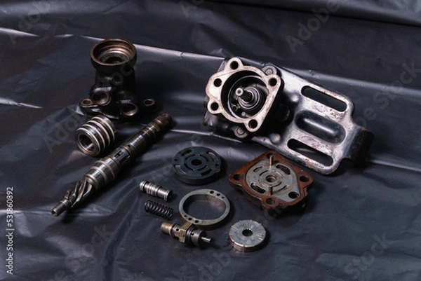 Fototapeta hydraulic power steering pump and valve body explode