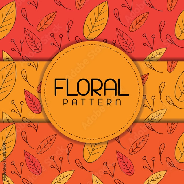 Fototapeta Illustration of an autumn leaves background. Luxury Orchid wallpaper design vector. Vector illustration.