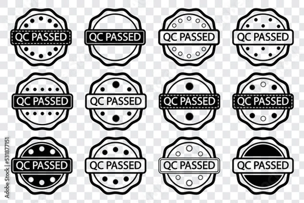 Obraz qc passed stamp rubber for element design