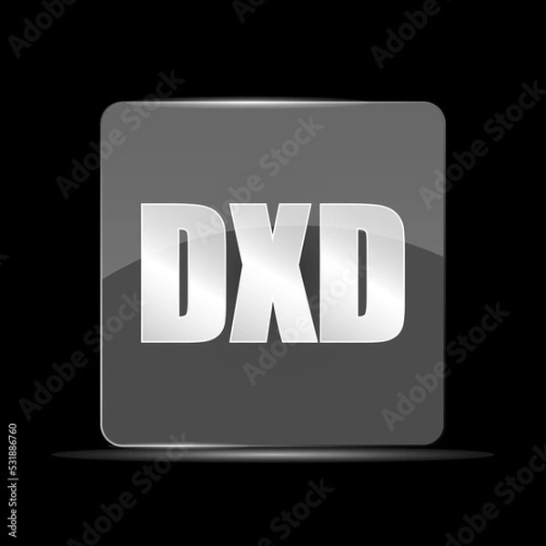 Fototapeta DXD File Icon, Flat Design Style