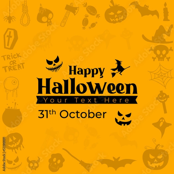 Fototapeta halloween horror post editable template