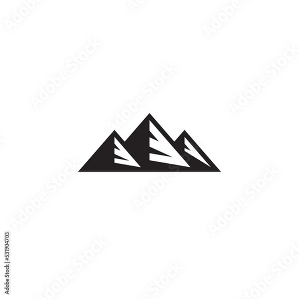 Fototapeta Mountain logo or icon design