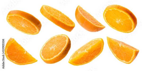Obraz orange sliced variety on transparent background, PNG image.