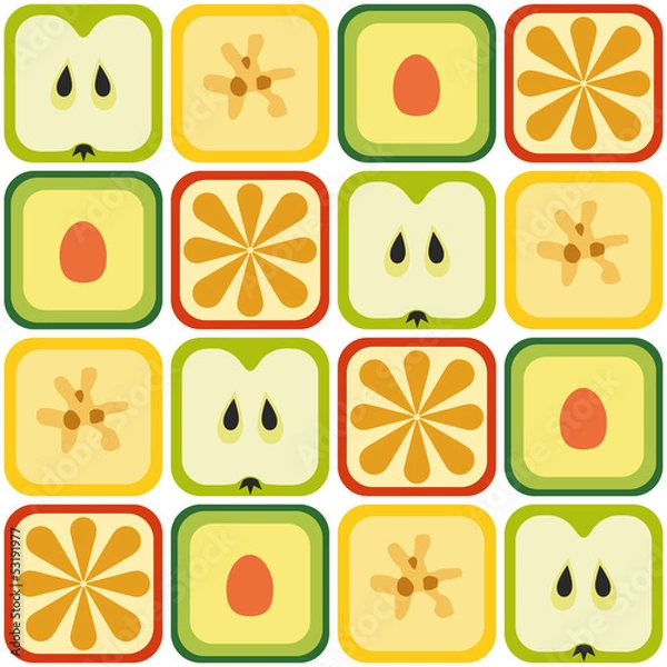 Obraz seamless fruits pattern