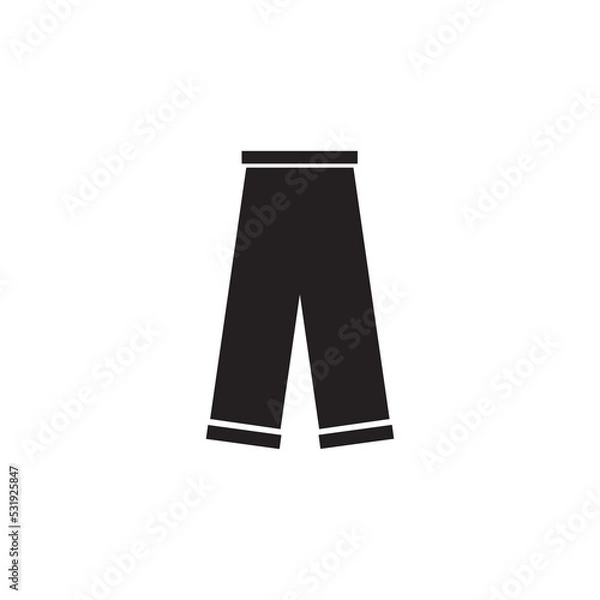 Fototapeta Graphic flat long pants icon for your design and website