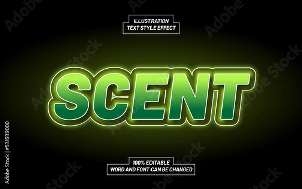 Fototapeta Scent 3D Bold Text Style Effect