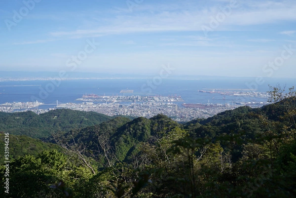 Obraz 六甲山から六甲アイランド遠望