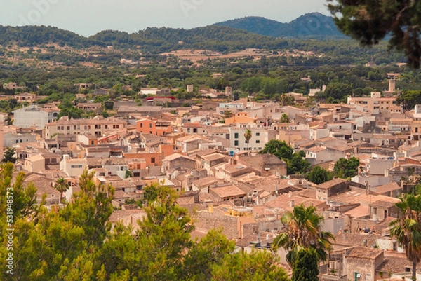 Obraz Blick auf Arta, Spanien von oben
