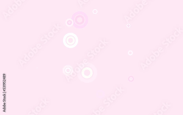 Obraz Light Pink, Yellow vector texture with disks.