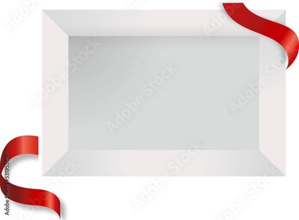Obraz Open box and ribbon element
