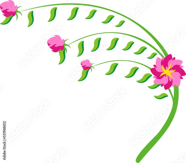 Obraz abstract pink flower