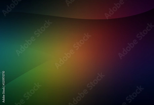 Fototapeta Dark Green, Red vector abstract blurred background.