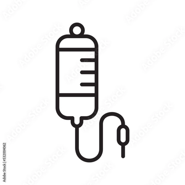 Obraz Infusion Medical Icon Vector Illustration