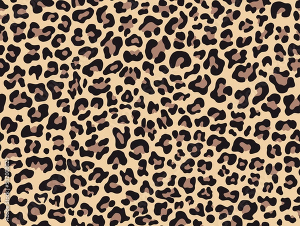 Obraz 
leopard texture vector seamless trendy animal pattern, yellow background