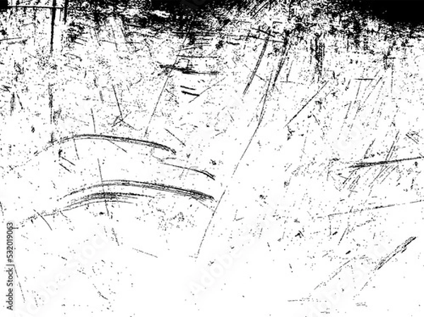 Fototapeta Grunge texture background vector, textured grungy black vintage design element in old distressed paper or border illustration, scratches grit grime and grungy lines for photo overlay template 