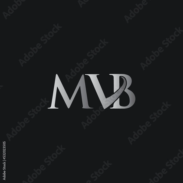 Obraz Letter Logo with the letters MVB