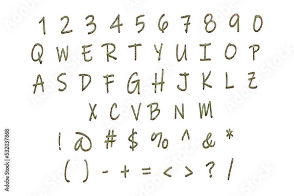 Fototapeta Word- design letters. Background pattern- weathered iron