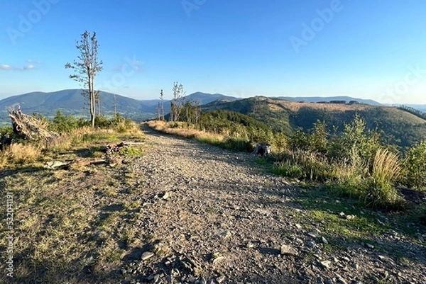 Fototapeta the top of the mountain Ondrejnik in the Beskydy