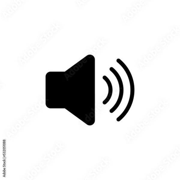 Fototapeta Speaker icon vector for web and mobile app. volume sign and symbol. loudspeaker icon. sound symbol