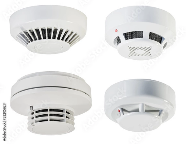 Fototapeta Detektor ognia na białym tle