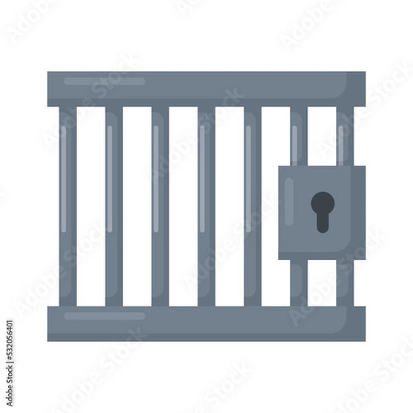 Fototapeta Vector graphic of prison or jail. Iron bars illustration with flat design style. Suitable for content design assets