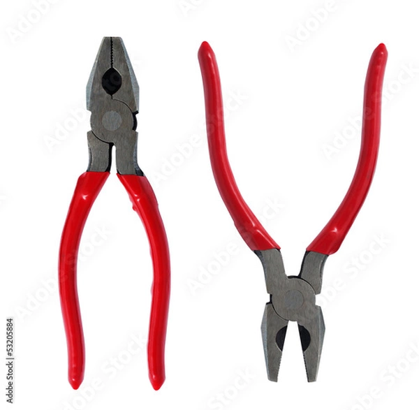 Fototapeta pliers tool isolated on white