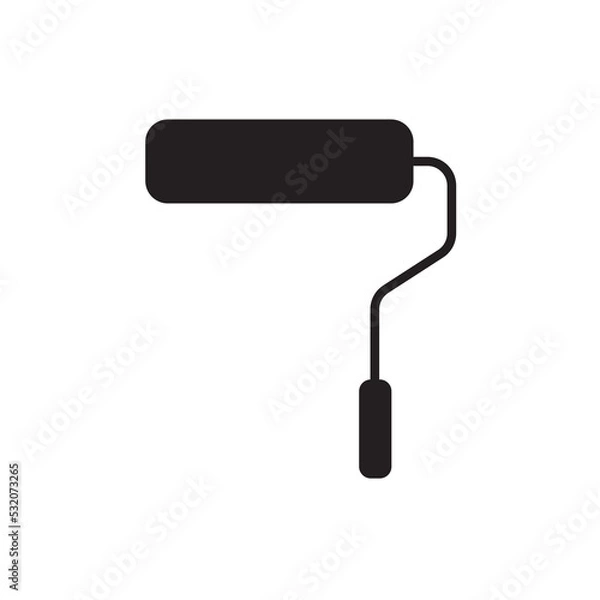 Fototapeta Graphic flat paint brush icon for your design and website