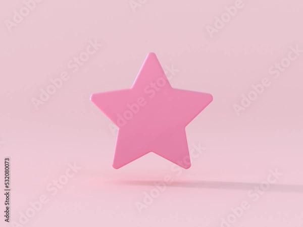 Fototapeta pink star shape abstract 3d rendering