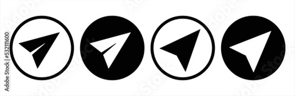 Fototapeta Send Message Icon. Paper Plane Icon, Vector Illustration. Send message illustration sign. 