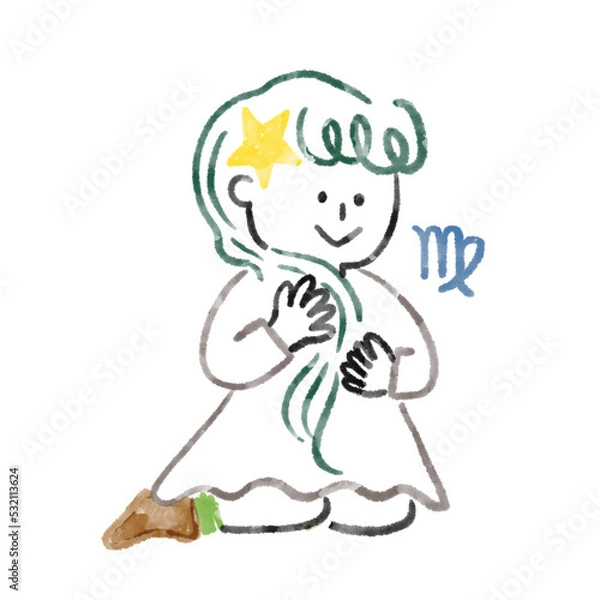 Obraz 乙女座のイラスト