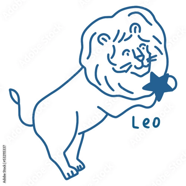 Obraz 獅子座のイラスト