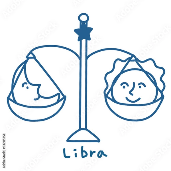 Obraz 天秤座のイラスト