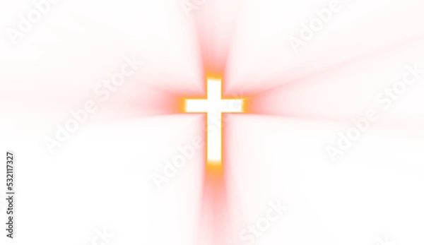 Fototapeta cross in the light