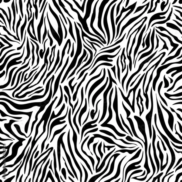 Obraz czarno-białe tło zebra bez szwu