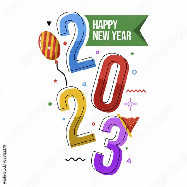 Obraz 2023 calendar design element 